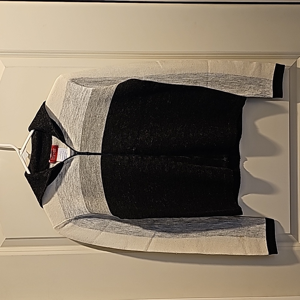 Esprit Gray Wool Blend Zip-up Sweater (Medium)